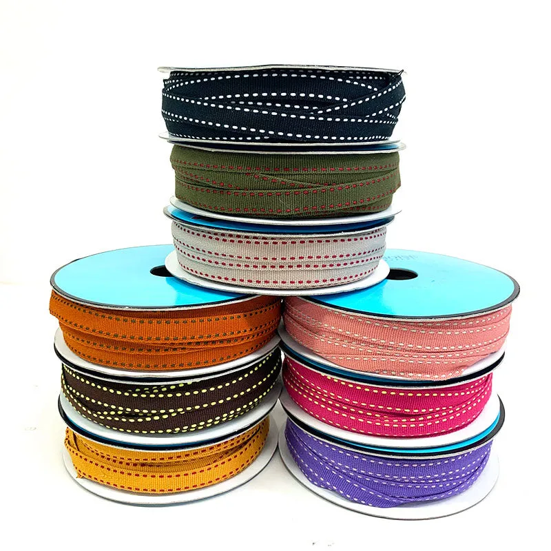 Yoko Saito ruban pointillés 1 cm noir blanc au mètre