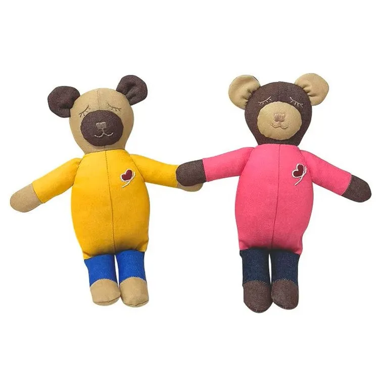 Yoko Saito Sleepy Bear Vol.3 kit peluche denim 27 cm jaune