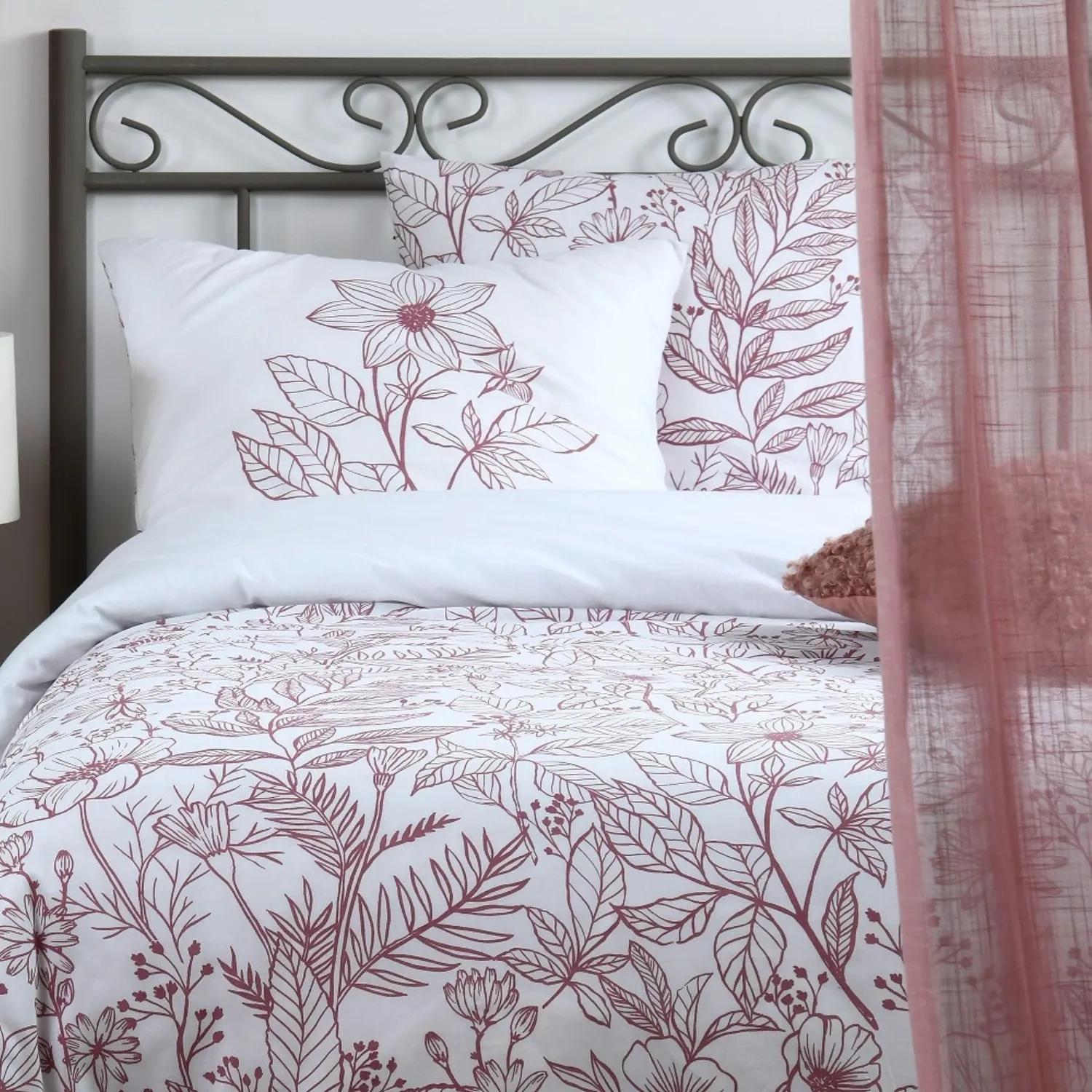 STOF Maelys parure housse de couette 240x220 fleurs coton