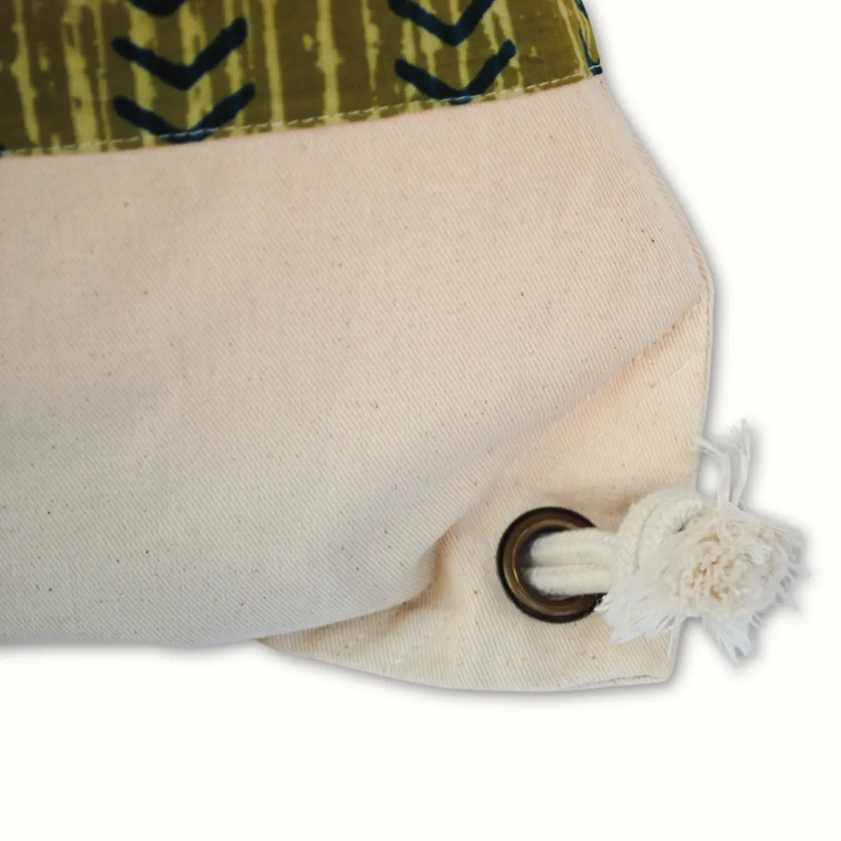 Tribu Indigo sac à dos toile verte 40x30 coton bio