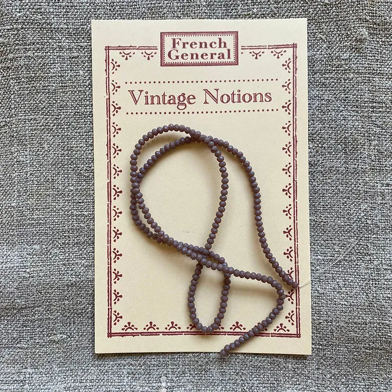 French General perles verre mauve 2-3mm échevette 200 perles