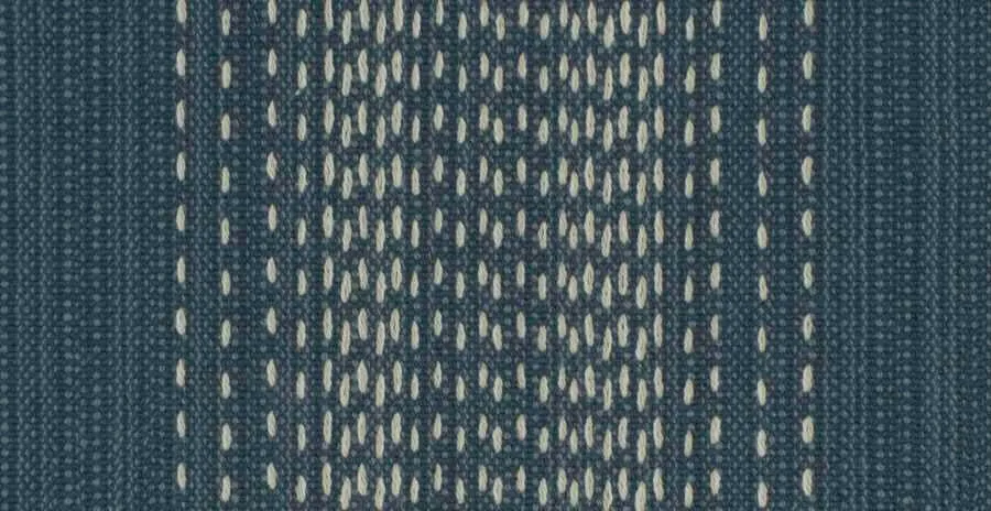 French General Maribel Stripe Indigo tissu coton rayé