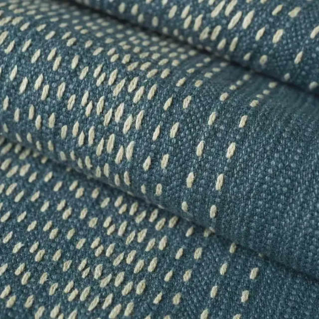 French General Maribel Stripe Indigo tissu coton rayé