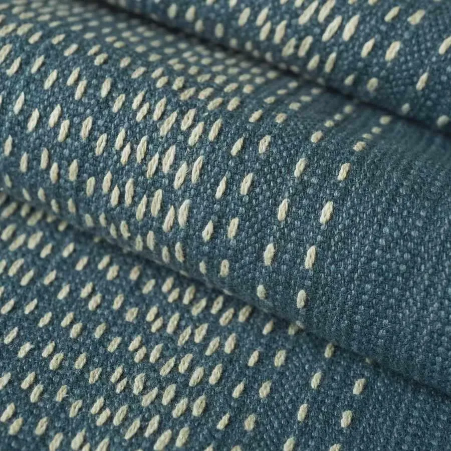 French General Maribel Stripe Indigo tissu coton rayé