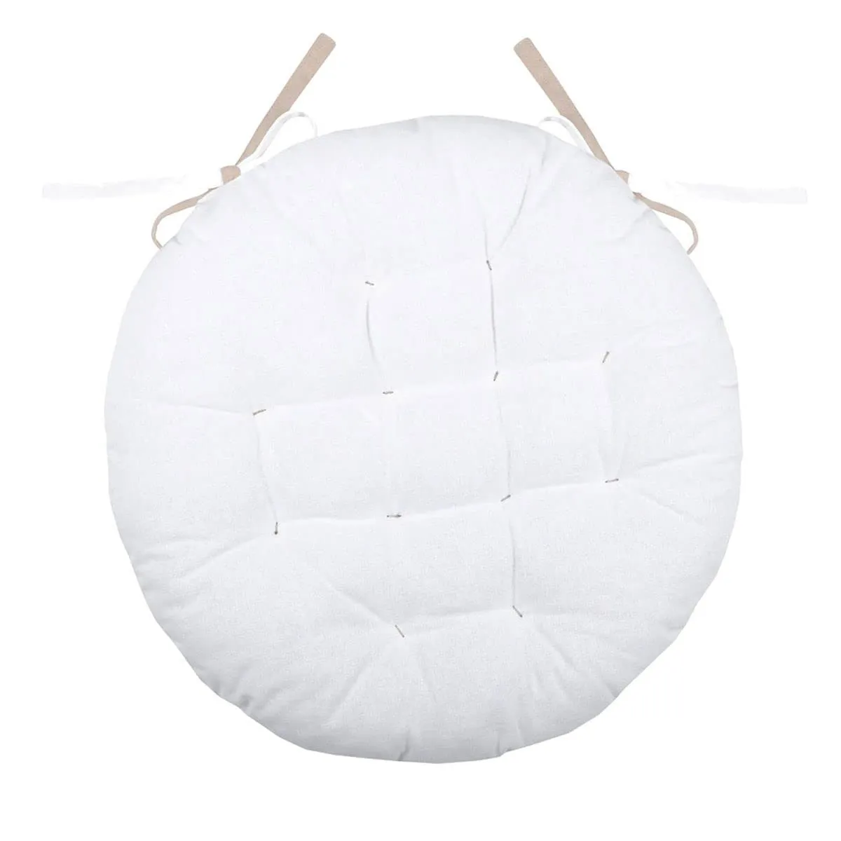 STOF Duo galette de chaise écru lin Ø38 cm coton