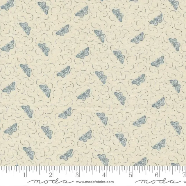 French General Antoinette 13954 12 tissu coton floral bleu