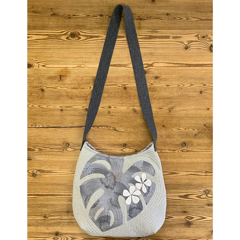 Yoko Saito Plumeria Shoulder Bag kit sac appliqué tropical