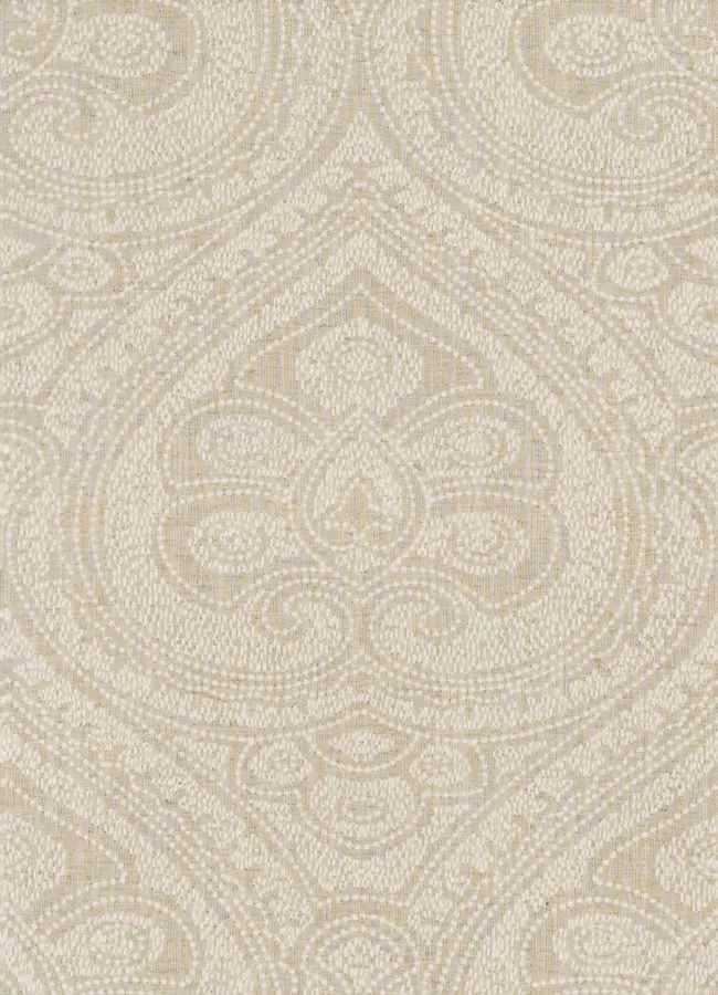 French General La Moreaux Blanc tissu ameublement brodé