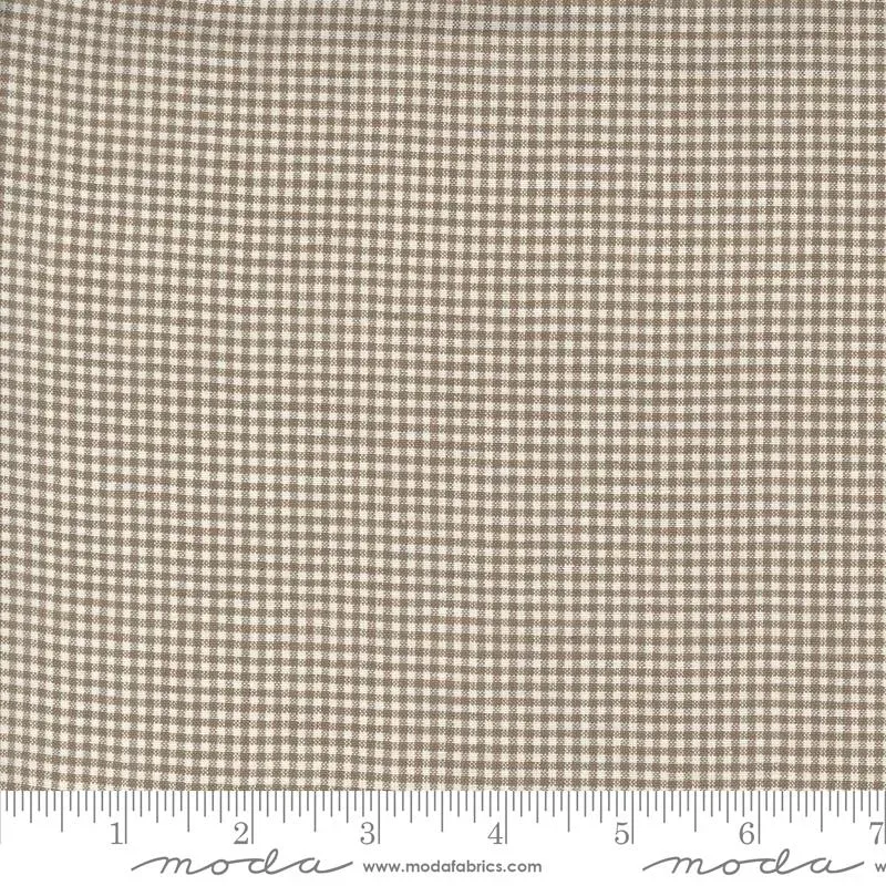 French General Woven Ginghams tissu vichy Stone Pearl