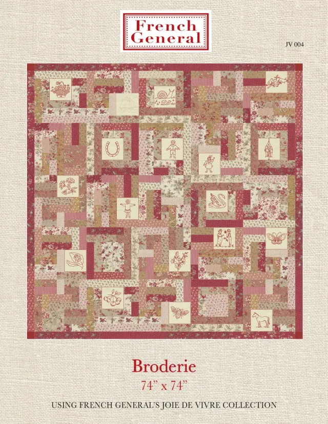 French General Joie de Vivre patron broderie imprimé floral