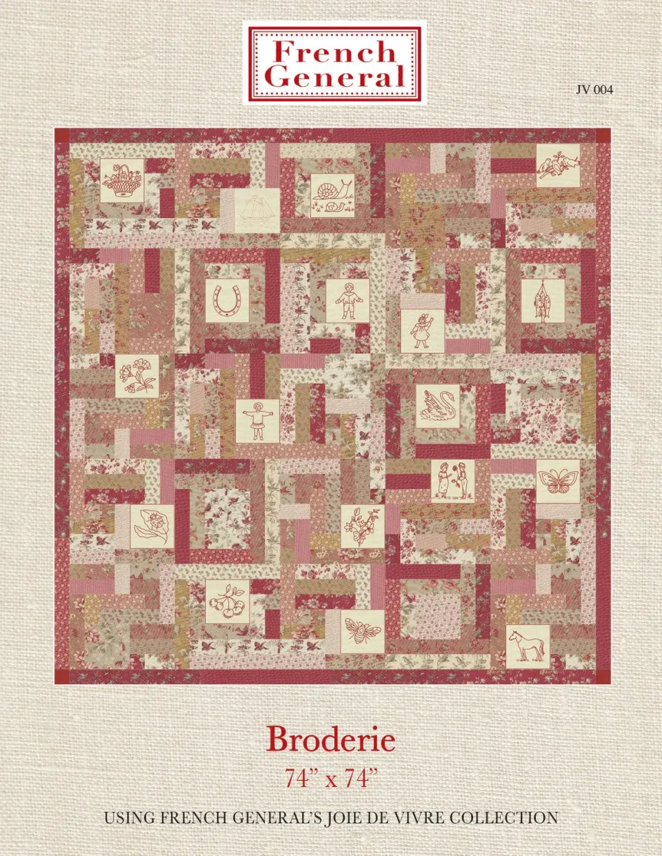 French General Joie de Vivre patron broderie imprimé floral