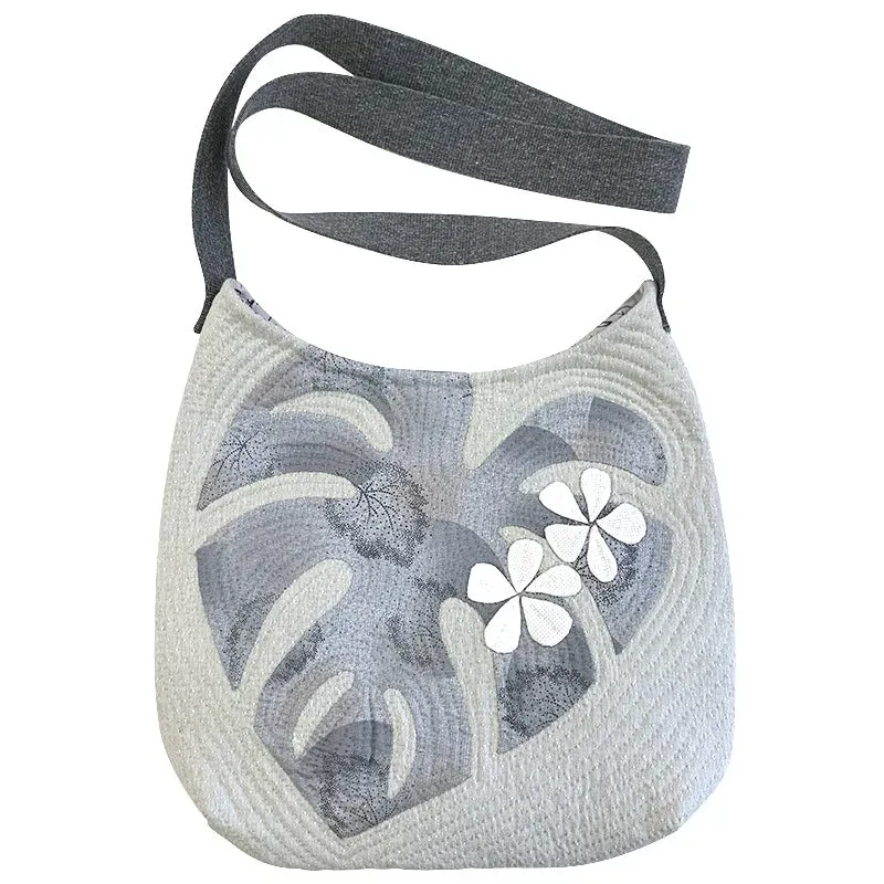 Yoko Saito Plumeria Shoulder Bag kit sac appliqué tropical