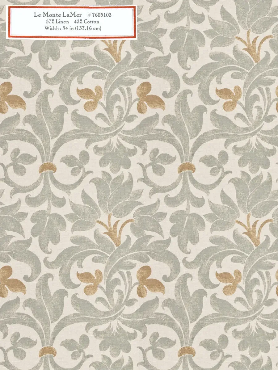 French General Le Monte La Mer tissu ameublement 137cm