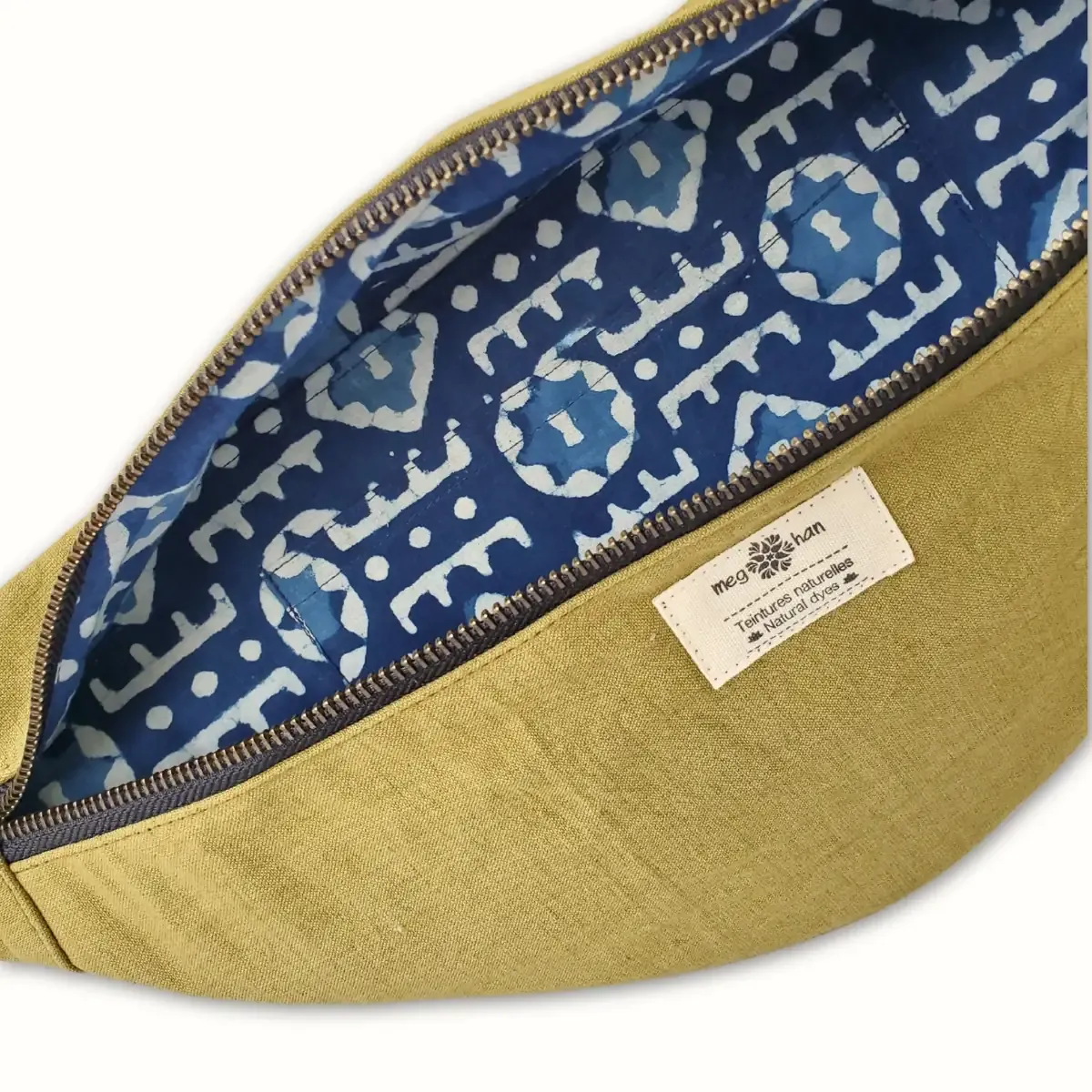 Tribu Indigo banane coton bio kaki grenade indigo 44 cm