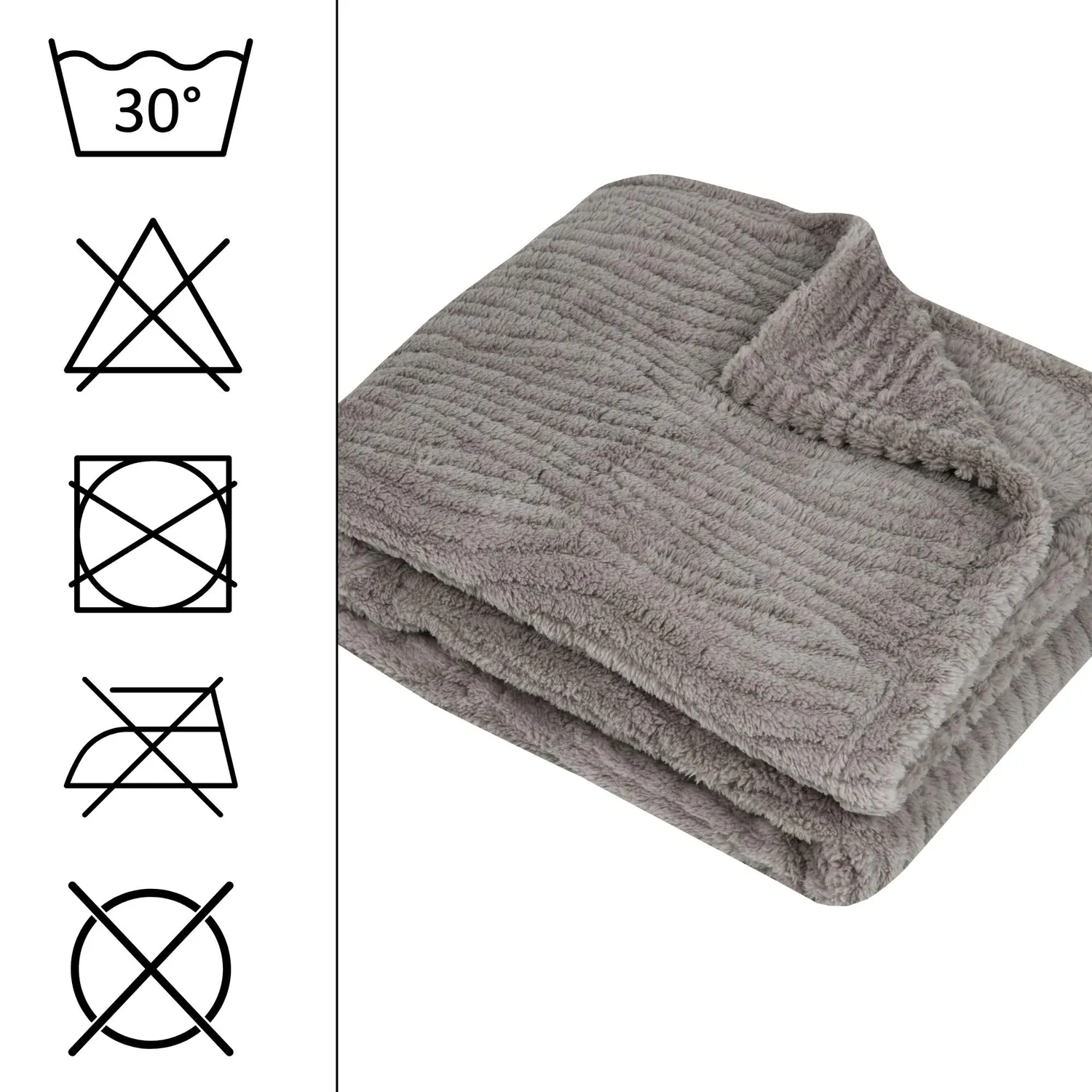 STOF Columbia plaid 180x220 cm naturel texturé relief
