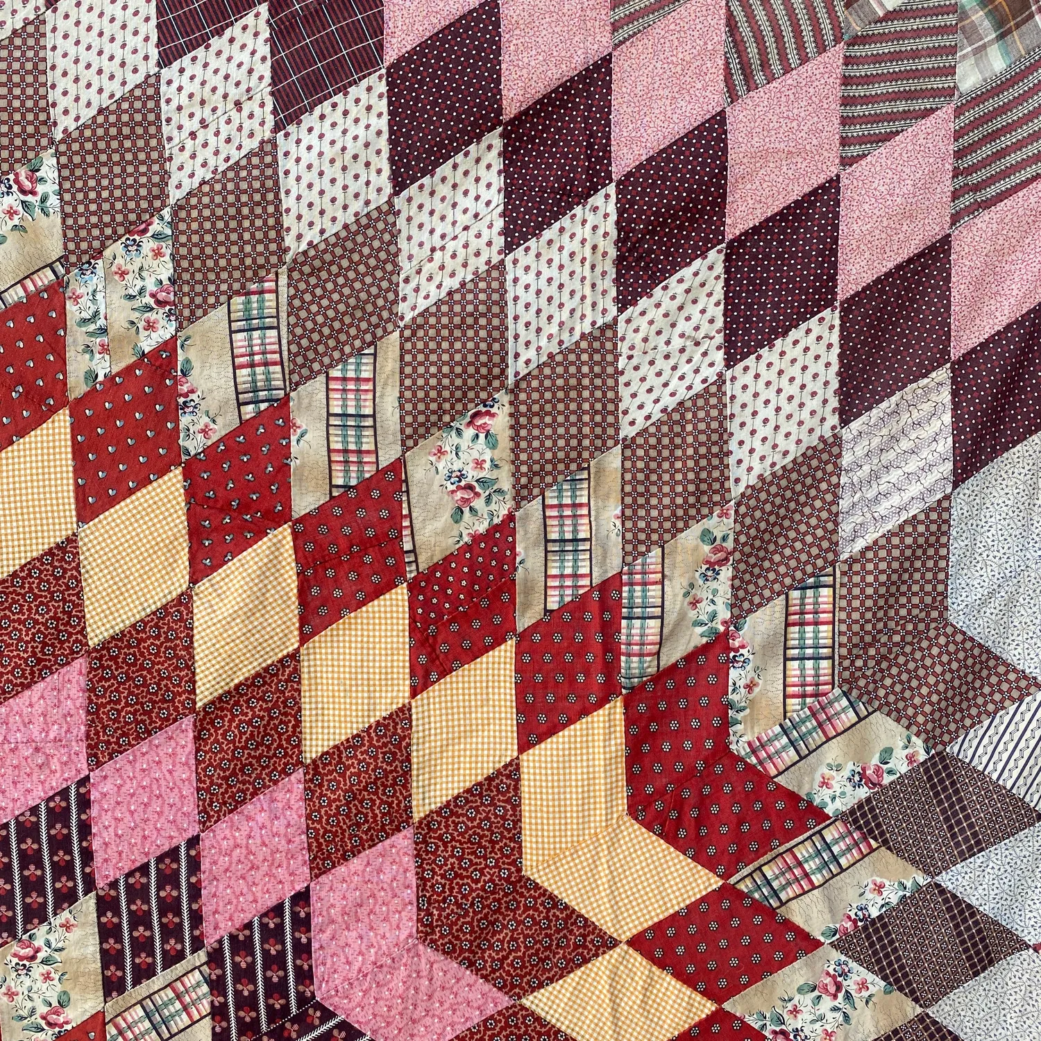 French General Radiating Star dessus quilt ancien 190x218 cm