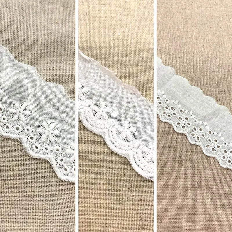 Yoko Saito M79 dentelle coton blanc 16 mm au mètre