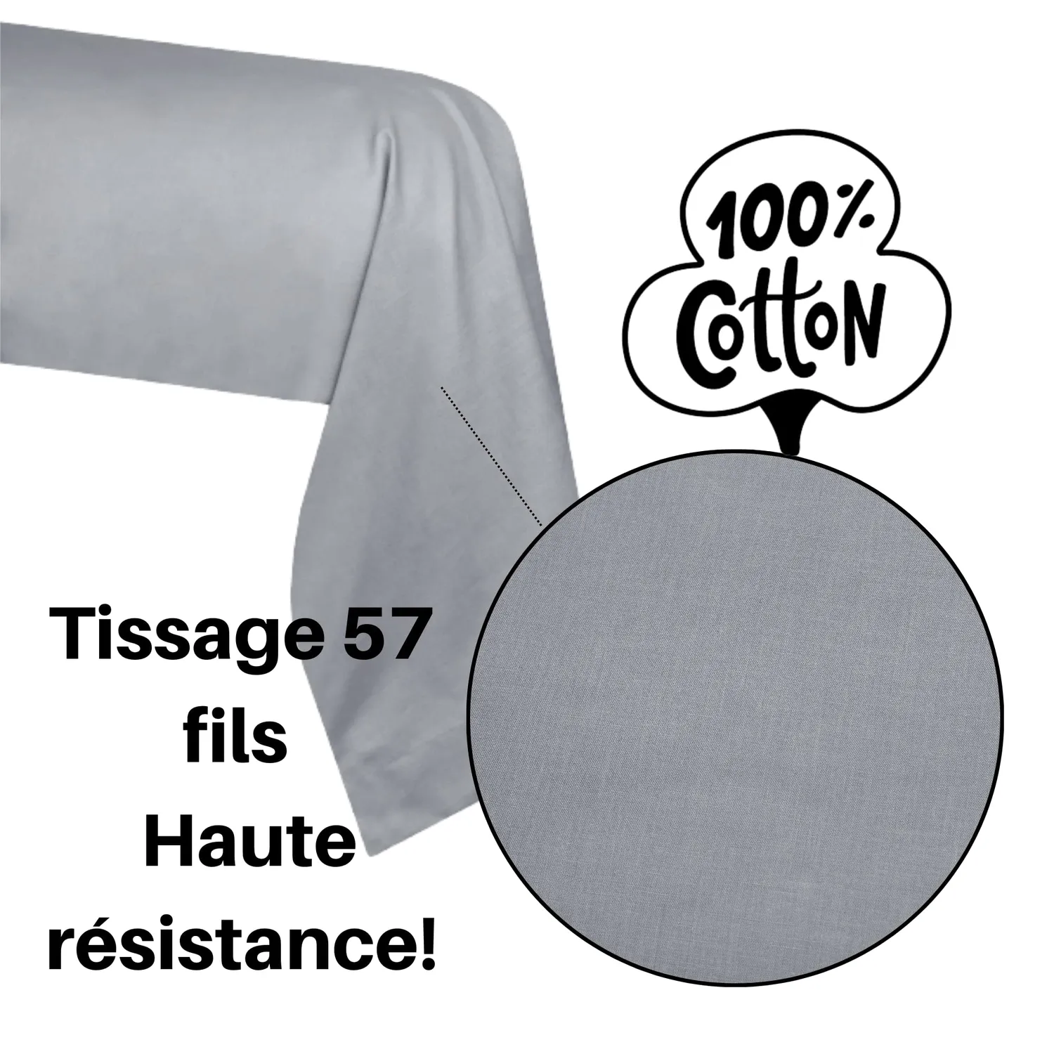 Stof Eden taie traversin 45x185 cm souris coton