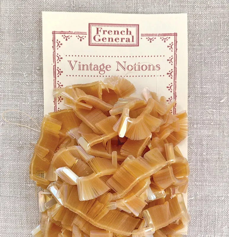 French General Vintage Pale Yellow paillettes couture jaune pâle