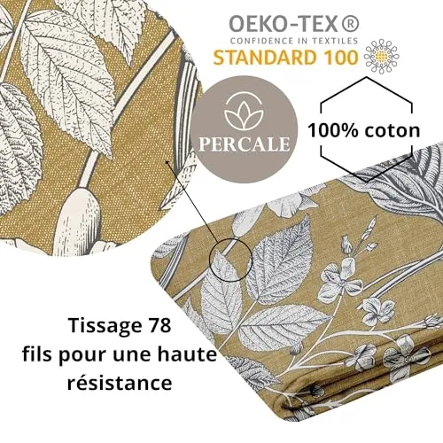 STOF Jacinthe housse de couette 260x240 jaune percale