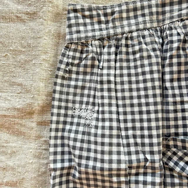 French General tablier demi vichy noir blanc vintage taille 28-30