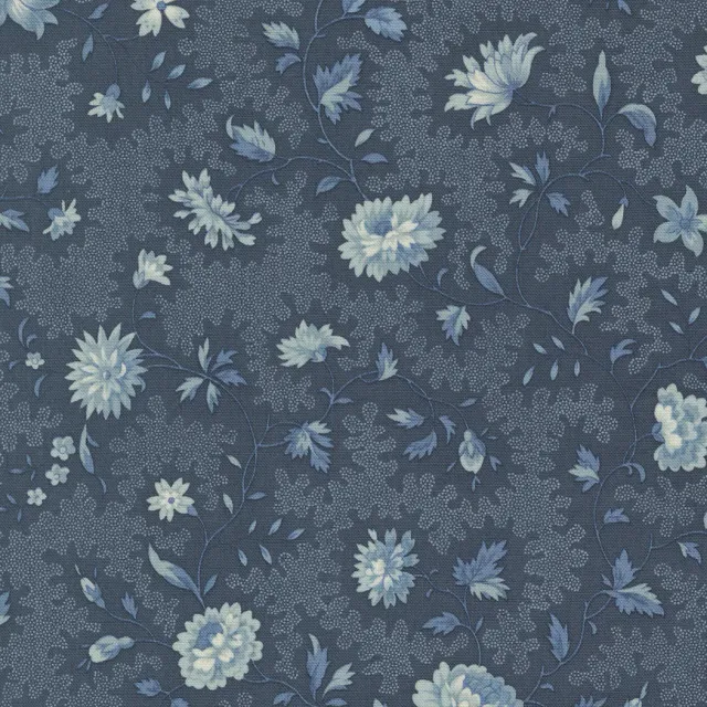 French General Bleu de France 13932 18 tissu coton bleu au mètre