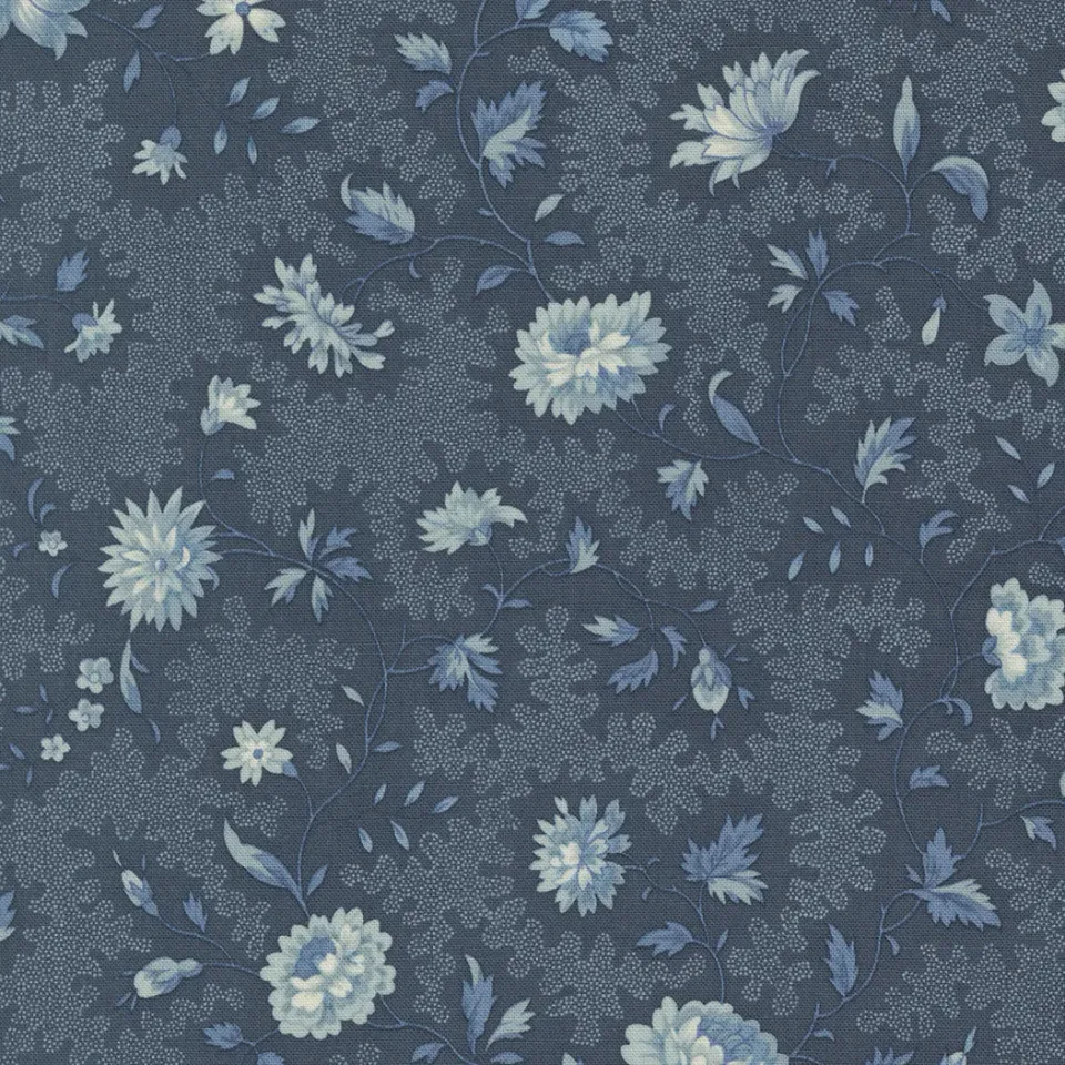 French General Bleu de France 13932 18 tissu coton bleu au mètre