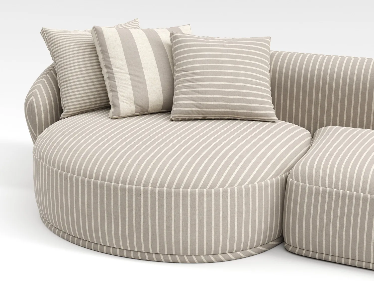 Elastron Jones Stripes tissu lin charcoal à rayures