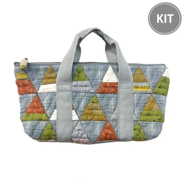 Yoko Saito Handle Pyramid Pouch kit trousse 21,5 cm printanière