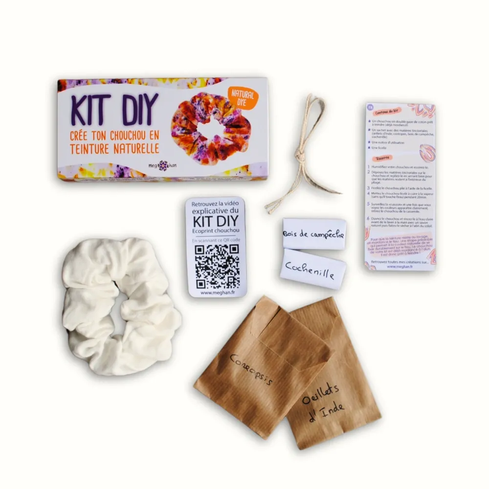 Tribu Indigo Chouchou kit DIY teinture naturelle coton bio