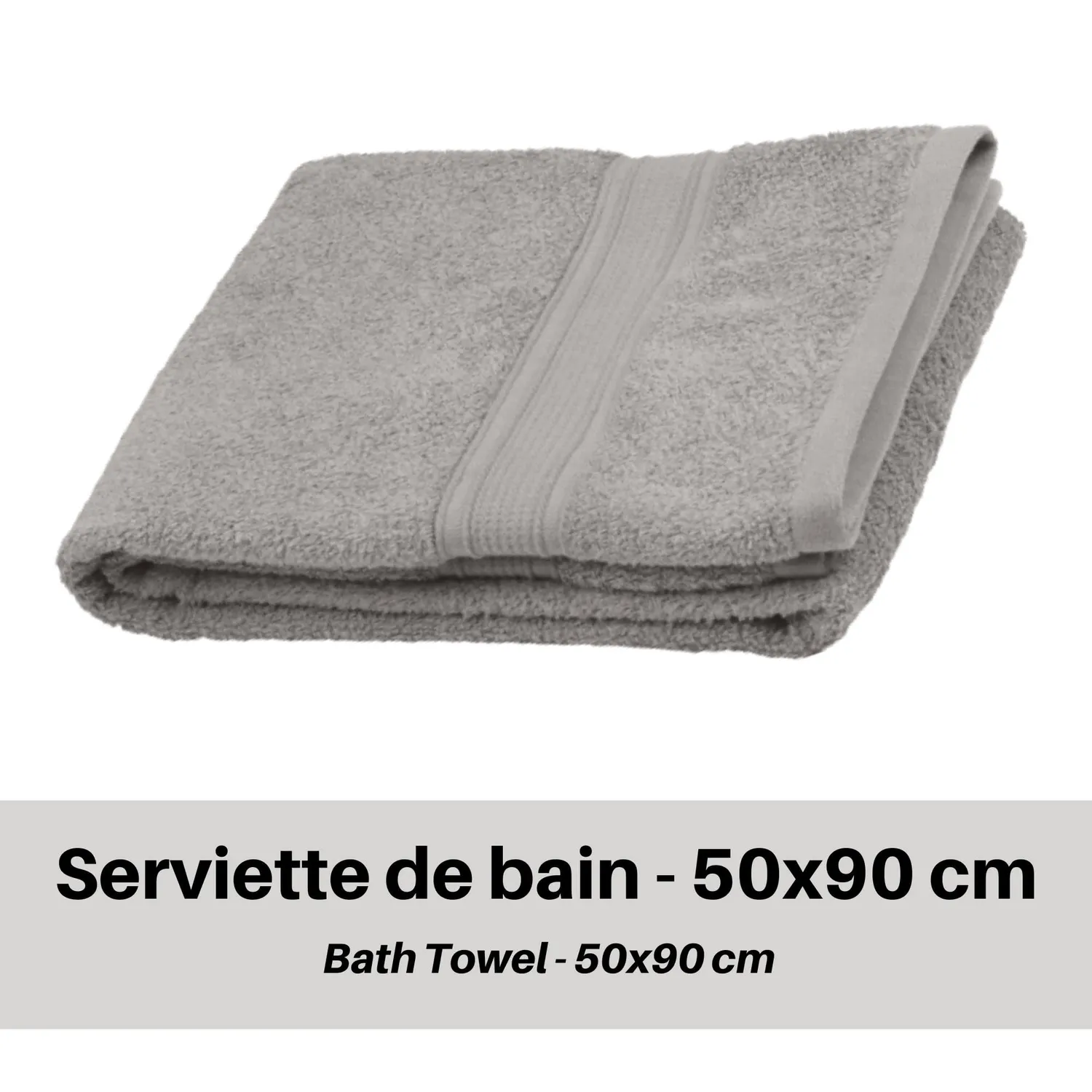 STOF Lagune serviette de bain 50x90 cm taupe coton bio