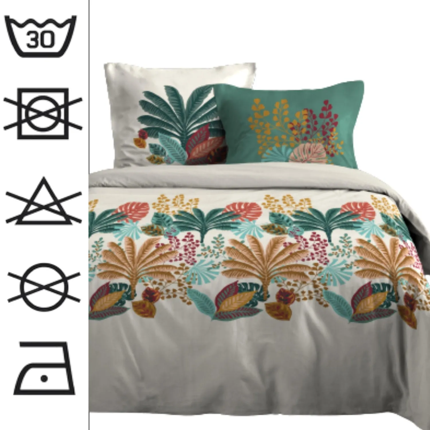 Stof Djibouti housse couette 240x220 multicolore coton taies