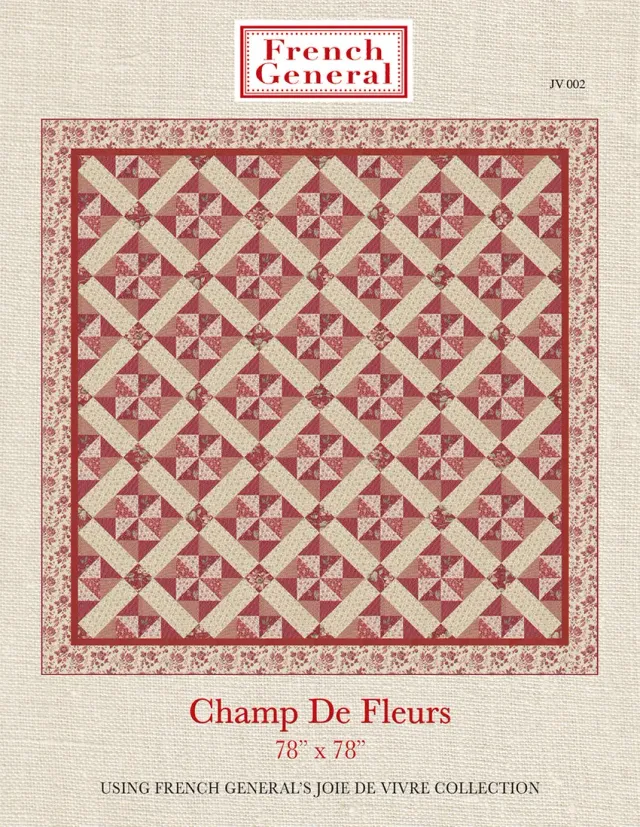 French General Joie de Vivre Champ de Fleurs patron quilt fleurs