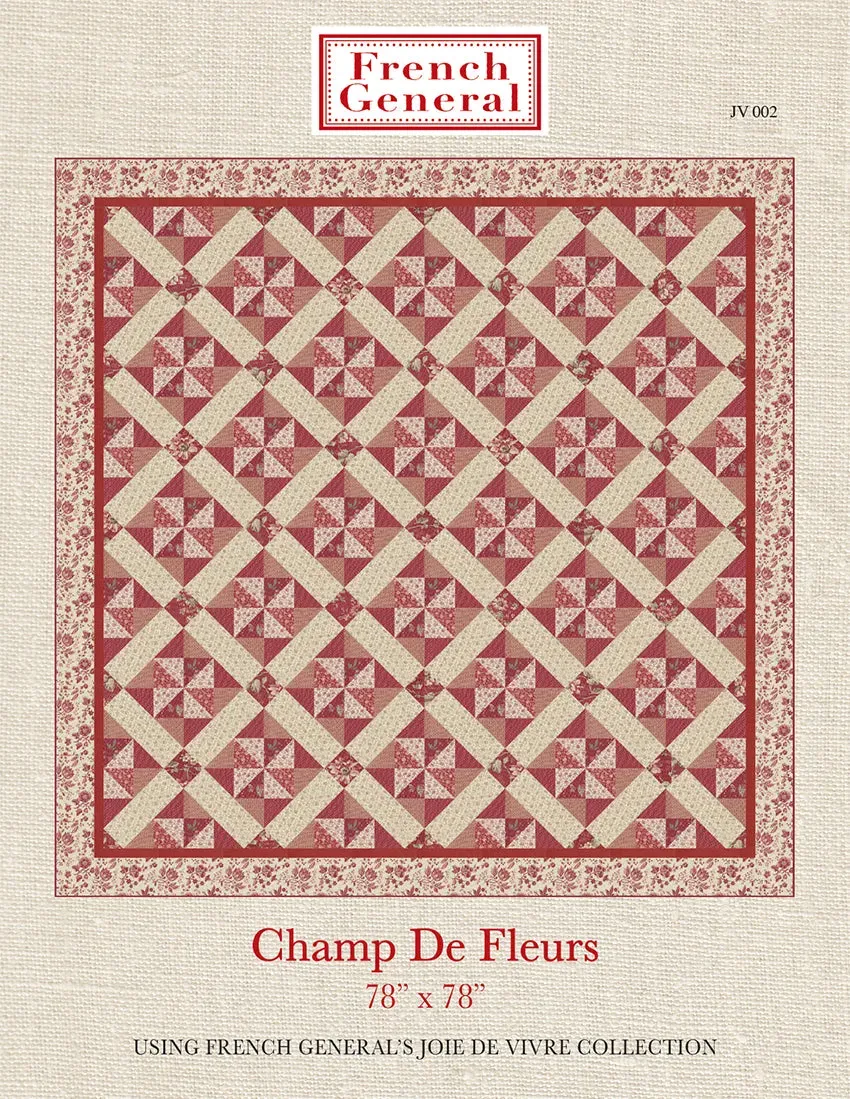 French General Joie de Vivre Champ de Fleurs patron quilt fleurs
