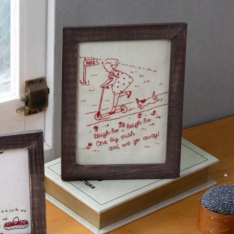 Yoko Saito Aki Takanashi Parc kit toile broderie fils blanc