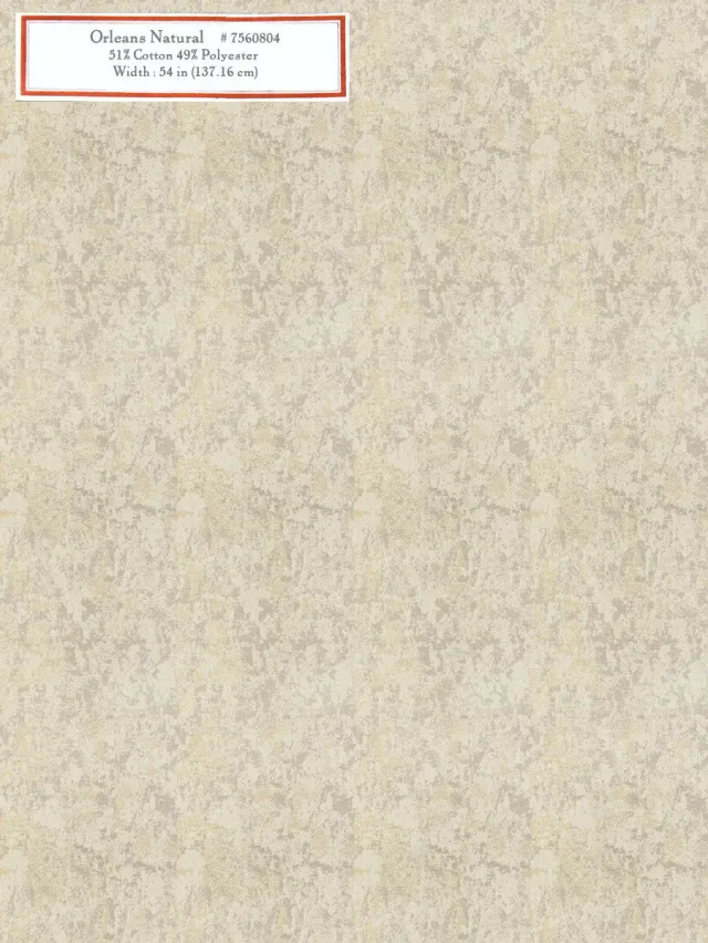 French General Orleans Natural tissu ameublement au mètre
