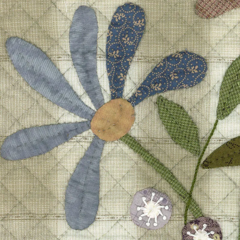 Yoko Saito tapisserie fleurs et oiseau kit appliqué 35x40 cm