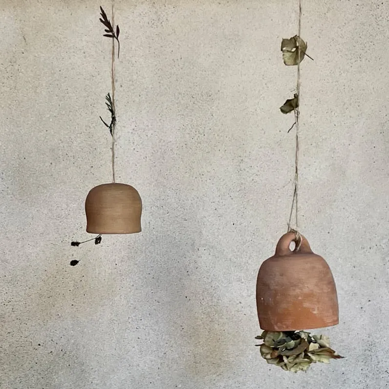 La Maison Naïve Cloche à Fleurs Séchées terre cuite taille S