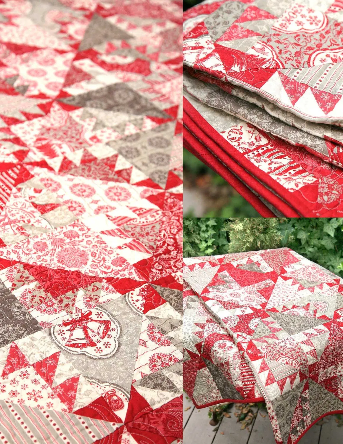 French General Joyeux Noël Pomme de Pin patron quilt 152 cm