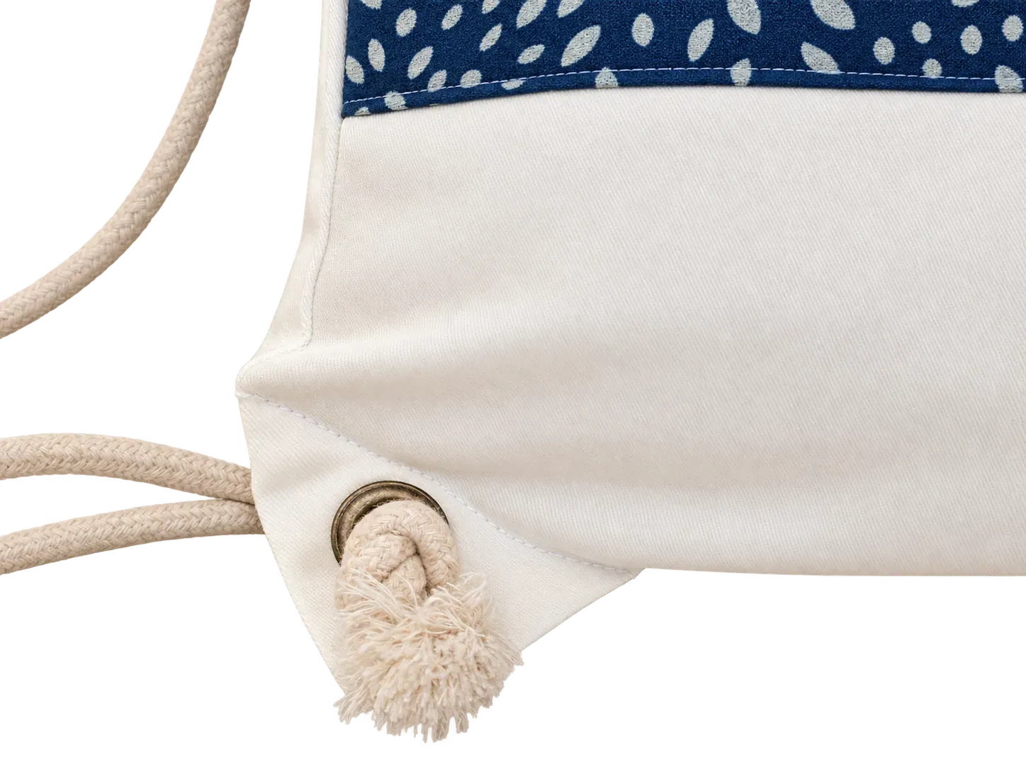 Tribu Indigo sac à dos toile bleu indigo 40×30 cm coton bio