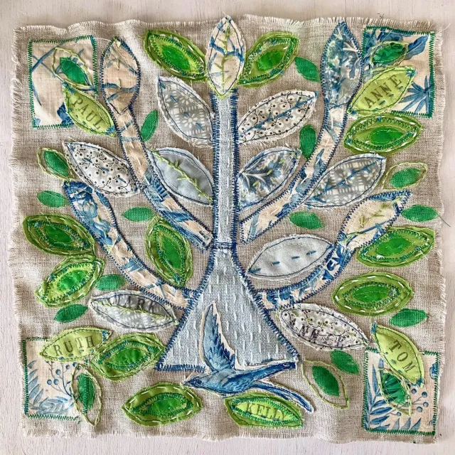 French General Arbre de Vie kit broderie lin personnalisable