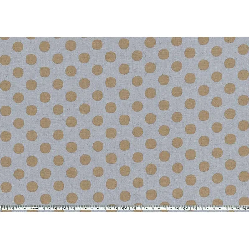 Yoko Saito 2026-03-A19 tissu coton lin pois bleu