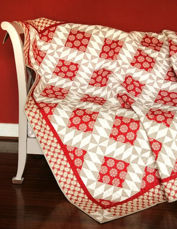 French General Madame Rouge Très Jolie patron quilt imprimé