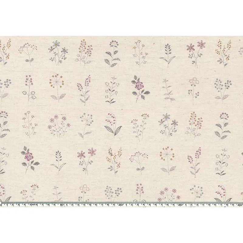 Yoko Saito 2026-04-A02 coupon lin coton gris 40x35