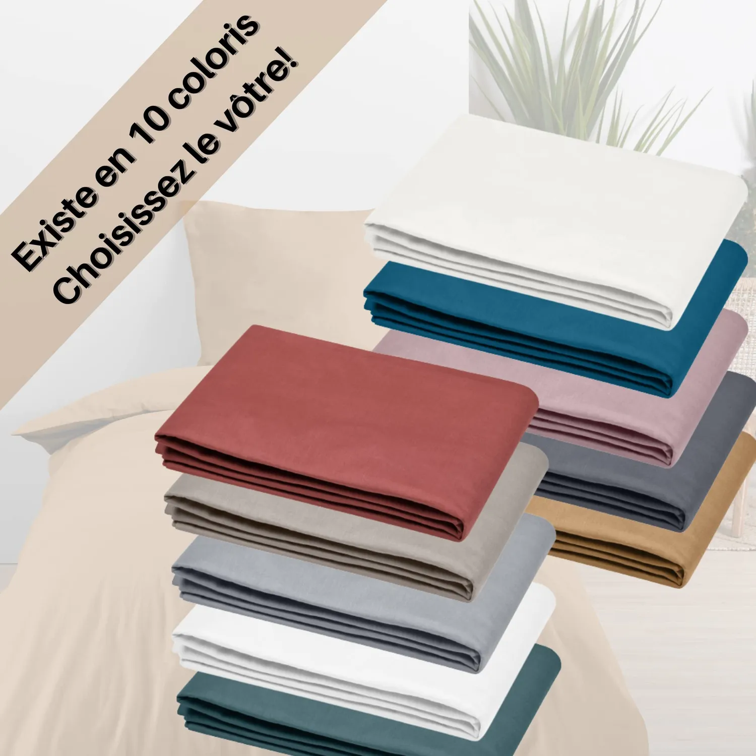STOF Eden drap plat 180x290 cm curry 100% coton