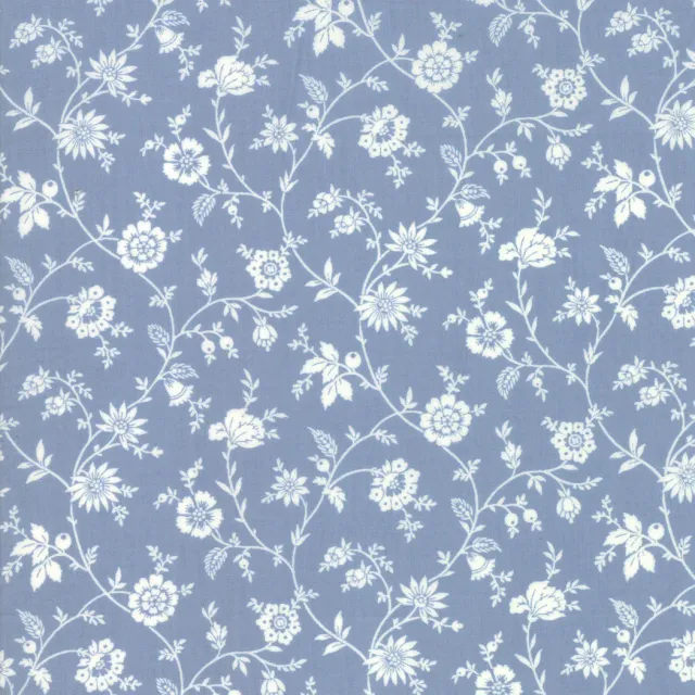 French General Tres Jolie tissu lawn coton Woad 13878 16LW