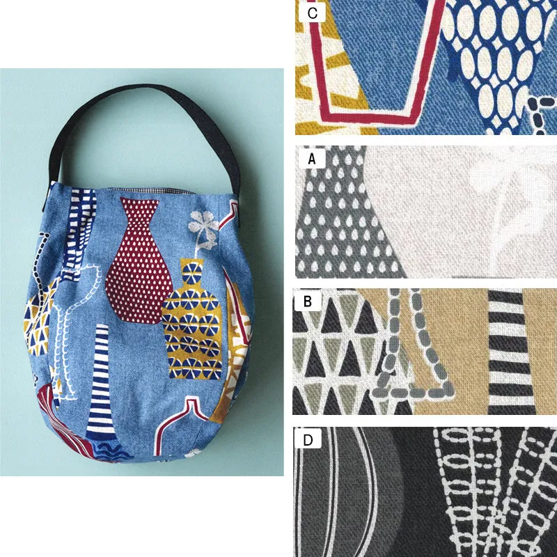 Yoko Saito My 15 Bags sac vertical A kit bleu coton