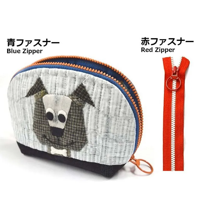 Yoko Saito Mocha kit pochette chien fermeture bleue
