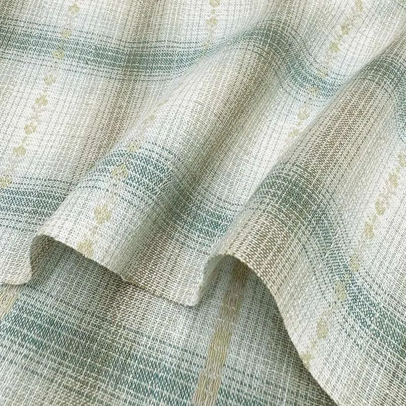 Yoko Saito web2604-A09 tissu coton carreaux bleu au mètre