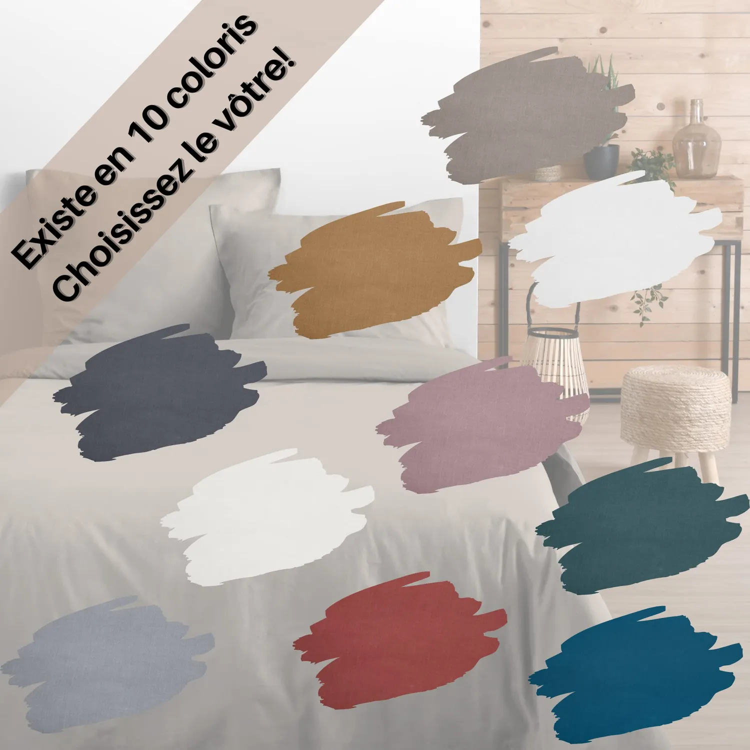 STOF Eden taie d'oreiller 50x70 lin coton